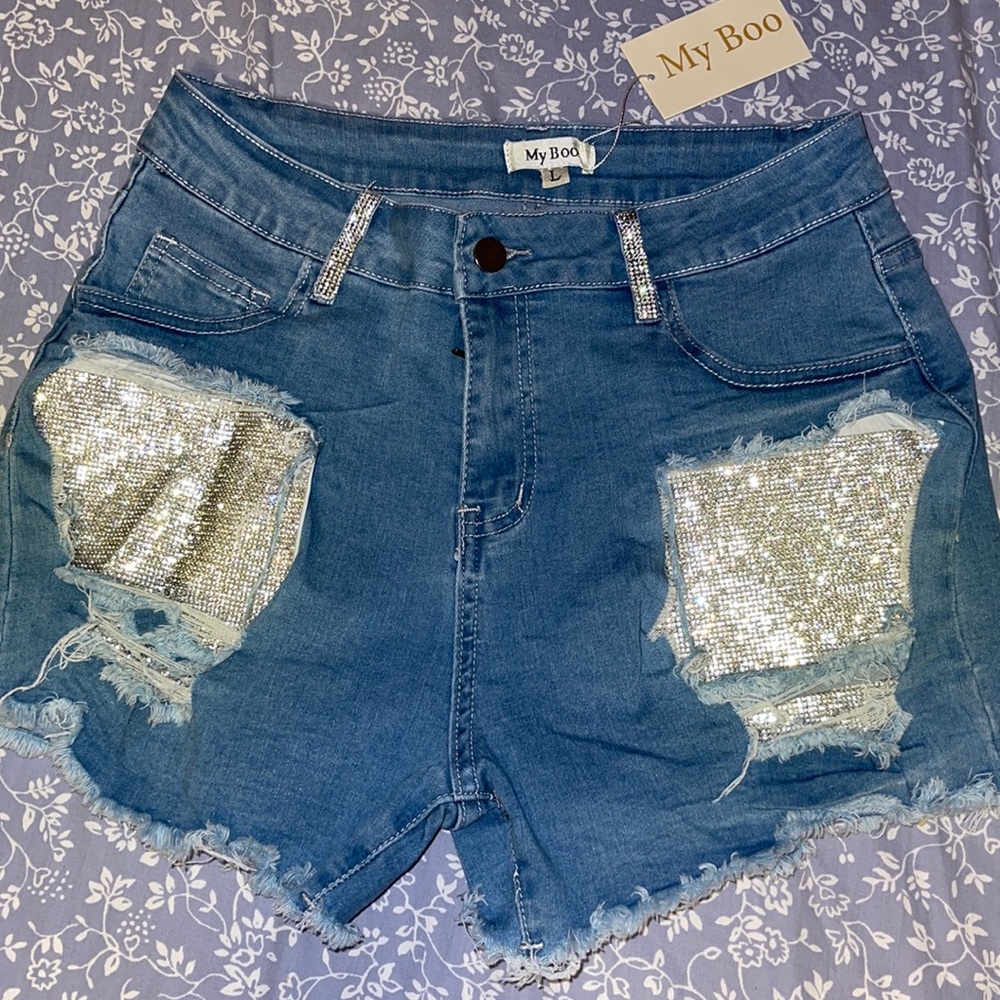 Rhinestone shorts